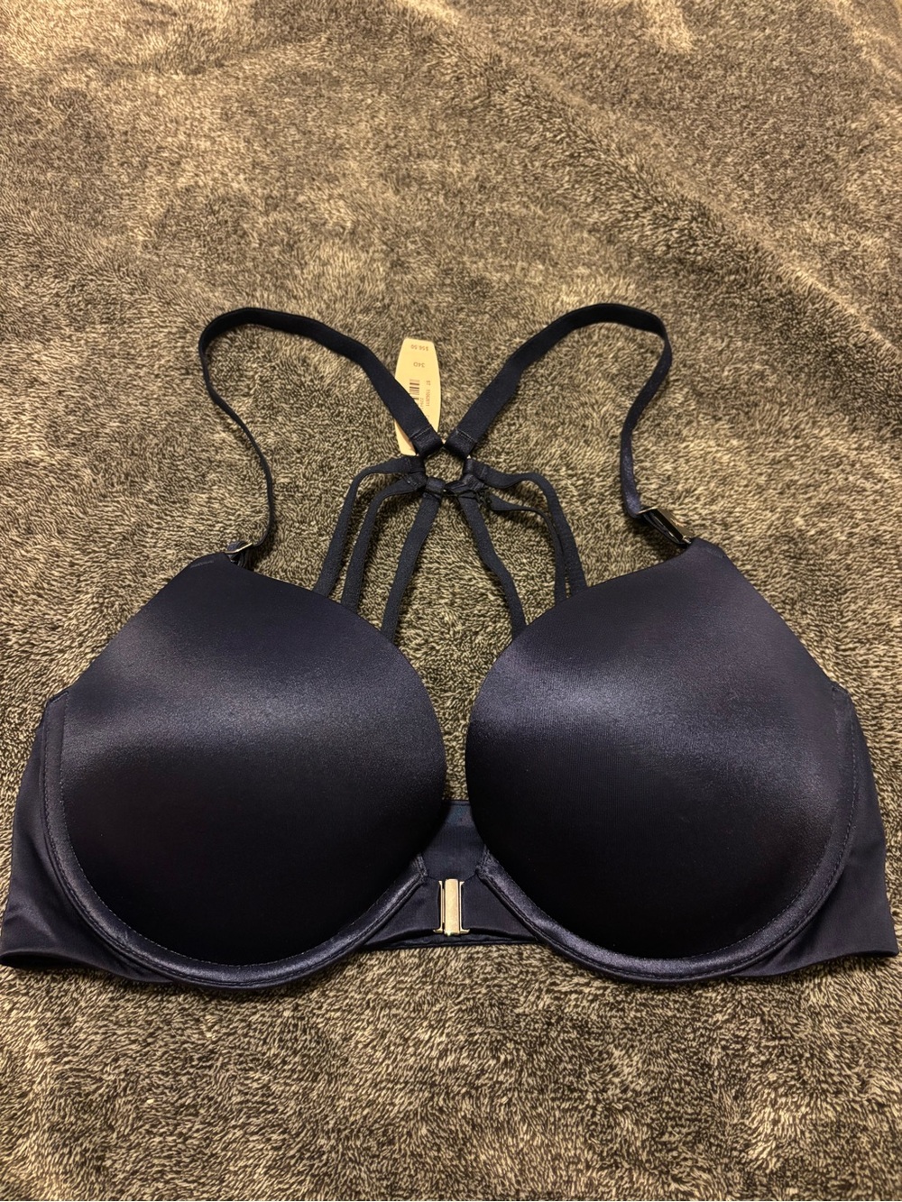 Victorias secret navy Strappy Front-Closure Push-Up Bra